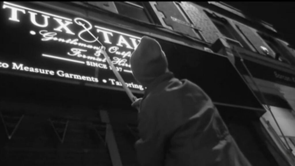 The man, who wishes to remain anonymous, told the BBC that correcting rogue apostrophes is his speciality. Photograph: BBC video