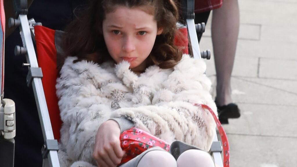Rachel Gallagher leaving the Four Courts after the High Court approved a €10 million award. Photograph: Collins Courts