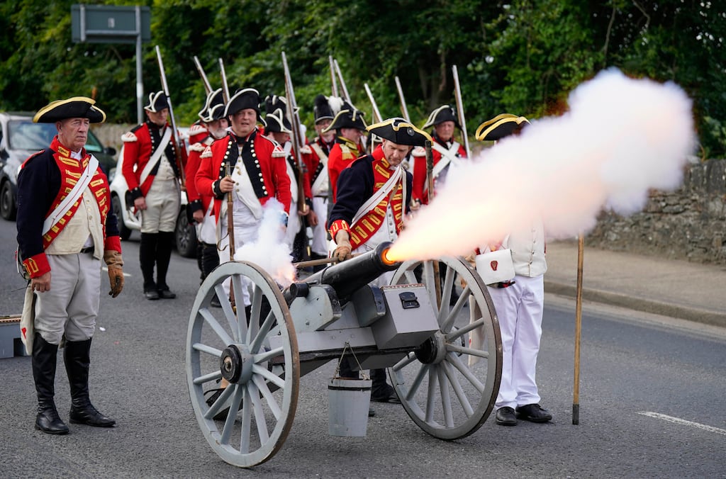 The historical march was the culmination of a day of remembrance, commemoration and celebration. Photograph: Niall Carson/PA
