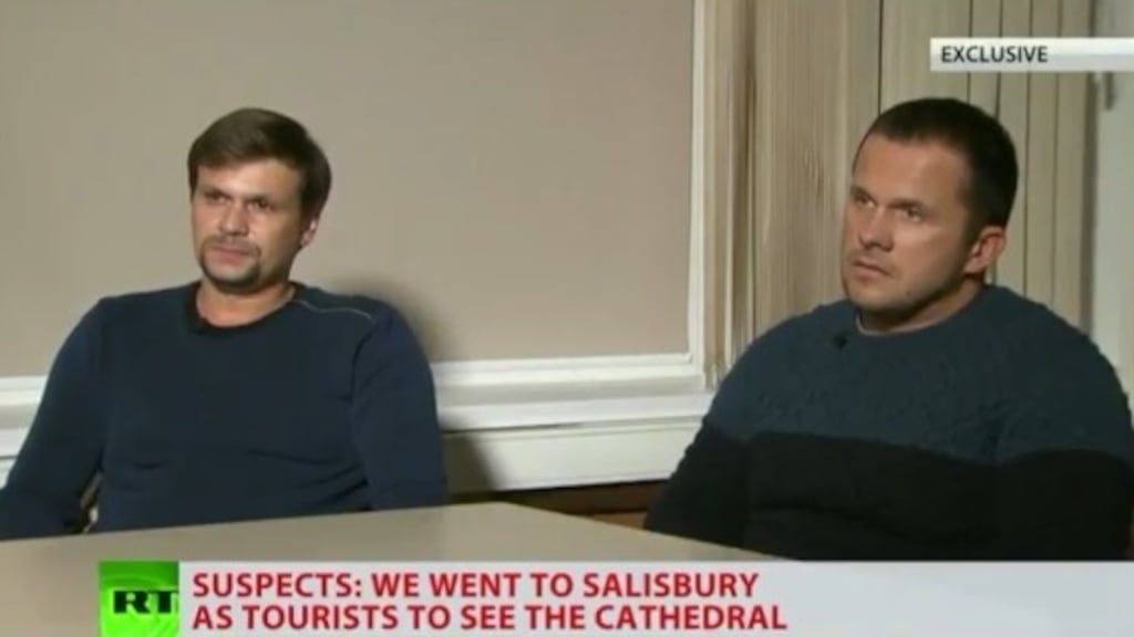 Ruslan Boshirov and Alexander Petrov: accounts of their movements around Salisbury in March appear inconsistent.