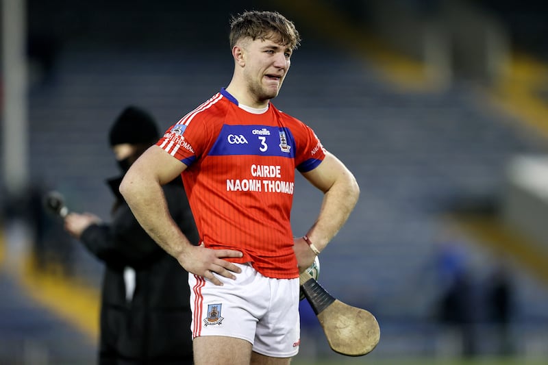 A dejected Fintan Burke after St Thomas's defeat to Ballyhale Shamrocks in the AIB All-Ireland club SHC semi-final at FBD Semple Stadium. Photograph: Laszlo Geczo/Inpho
