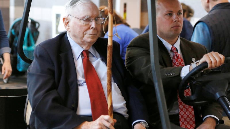 Berkshire Hathaway vice-chairman Charlie Munger over the weekend. Photograph: Rick Wilking/Reuters