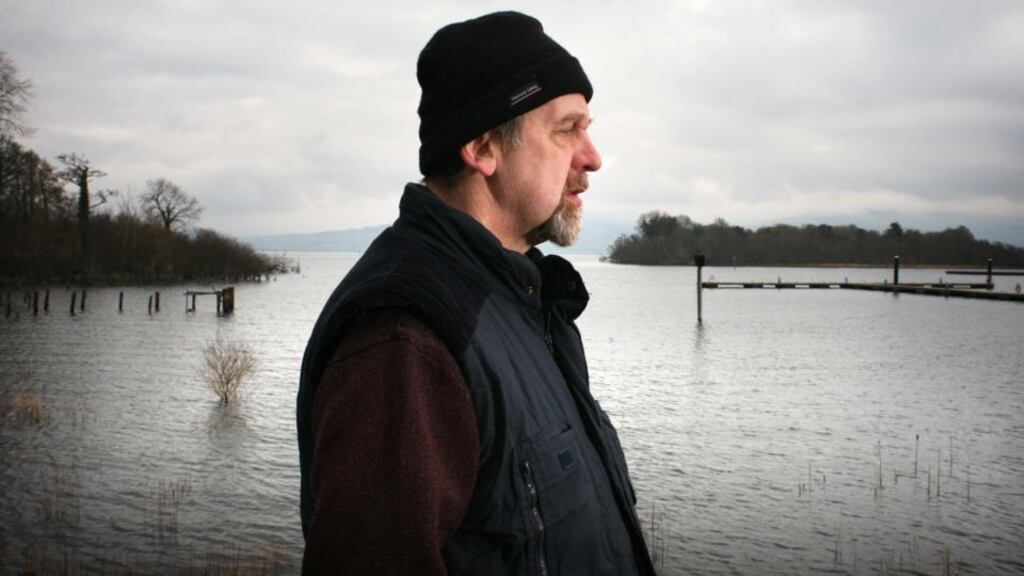 Michael Harding at Lough Allen, Co Leitrim. Photograph: Brian Farrell