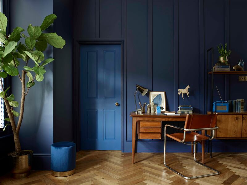True blue cool featuring Oxford and ultramarine hues from the new Dulux Heritage range