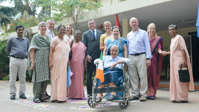 Sr Loreto with Irish Ambassador to India Brian McElduff, celebrating her Jubilee at the Presentation convent. Phogoraph: Justin George/ DTNEXT