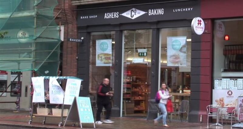 A screen grab the Ashers outlet in Belfast.  Photograph: YouTube/Christian Institute