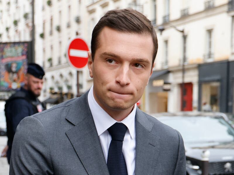 President of National Rally, Jordan Bardella. Photograph: Ludovic Marin/AFP via Getty Images