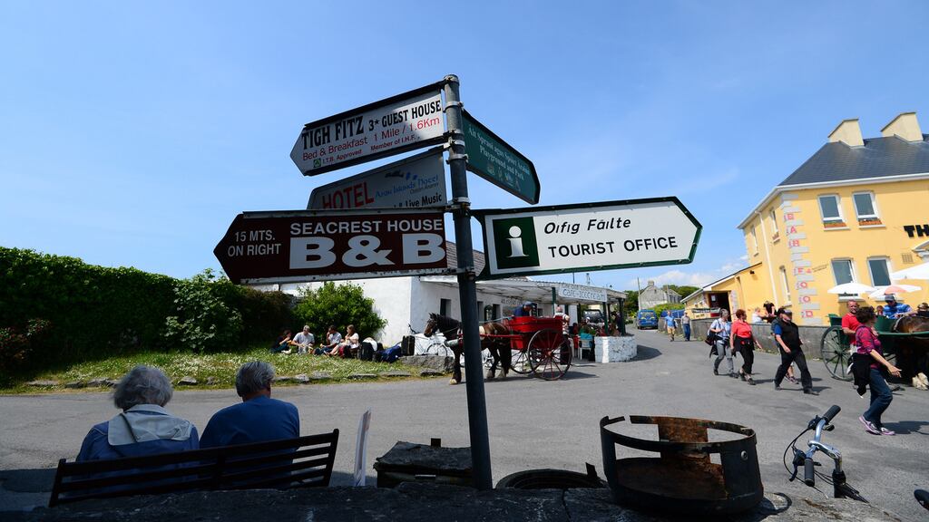 Kilronan, Inis Mór. Trips by overseas visitors in the third quarter were up almost 8 per cent. Photograph: Bryan O’Brien/The Irish Times