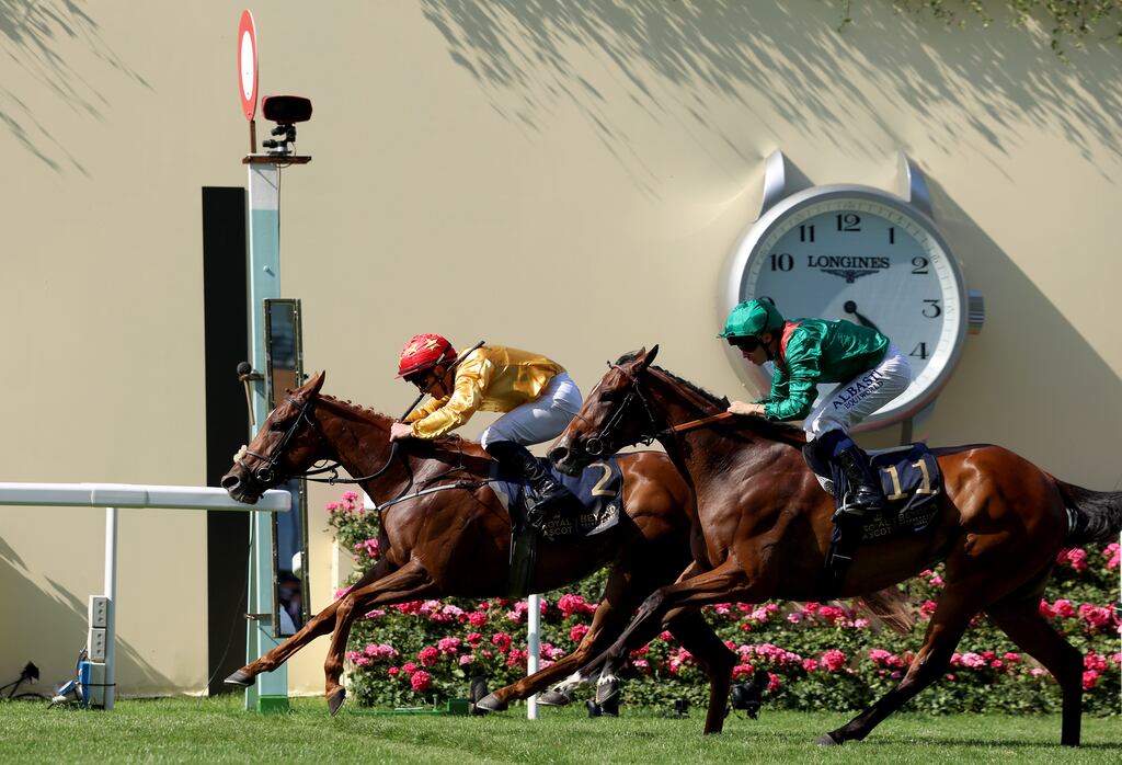 Gary Carroll riding Cercene to win the Coronation Stakes at Royal Ascot on Friday. Photograph: Tom Dulat/Getty Images for Ascot Racecourse
