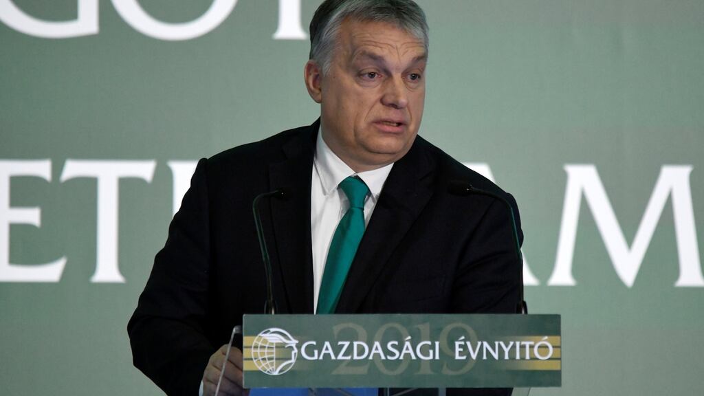 Viktor Orban has become a stalking horse for Europe’s Eurosceptic populist forces. Photograph: Tamas Kaszas/Reuters