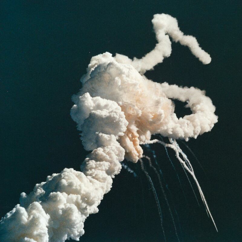 Swiss-cheese model of accidents: the Challenger explosion of 1986 was one of the examples of human error that prompted the development of the concept. Photograph: Corbis/VCG via Getty
