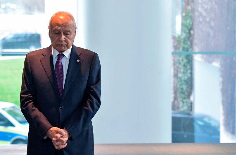 Arab League secretary general Ahmed Abul Gheit. Photograph: Tobias Schwarz/AFP via Getty