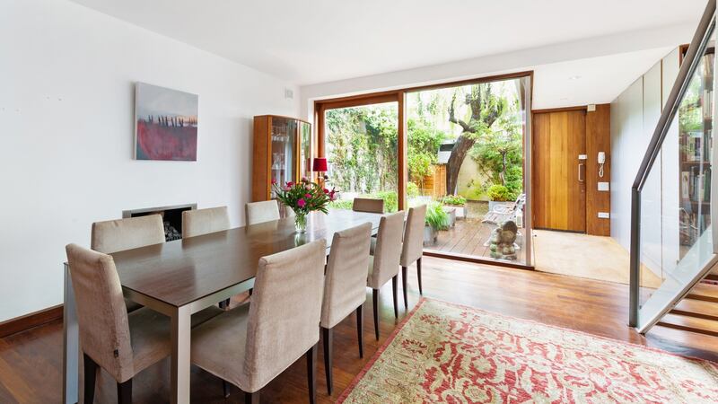 Formal dining room to the front