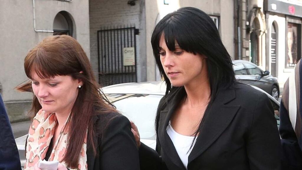 Caroline Roddy, left and Fiona Roddy, leaving Sligo Circuit Court, where their abuser, Michael John Cunningham, was sentenced to two years prison for sexual assault.