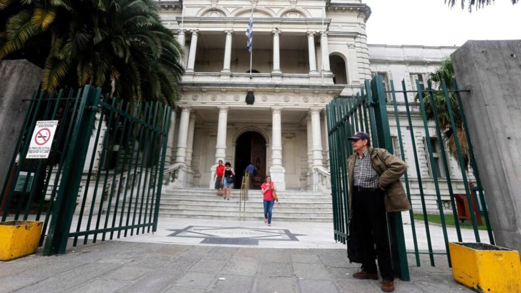 The Hospital Militar (Military Hospital) where 6 ex-inmates from Guantanamo Bay are housed, in Montevideo. Photograph: Andres Stapff/Reuters