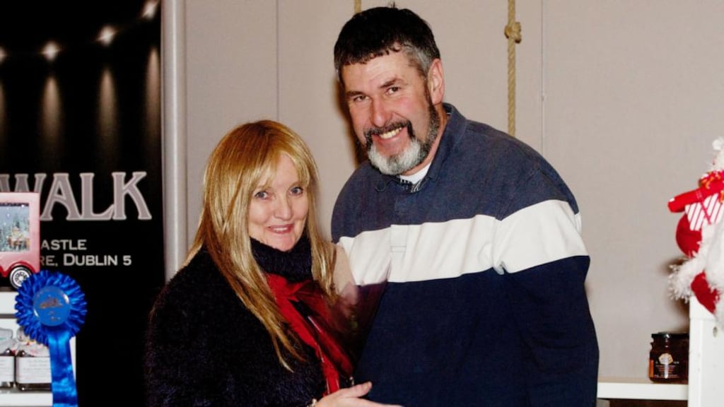 A cremation service for convicted fraudster Julia Holmes, pictured here with Thomas Ruttle, has been held in county Cork. Photograph: Alan Betson