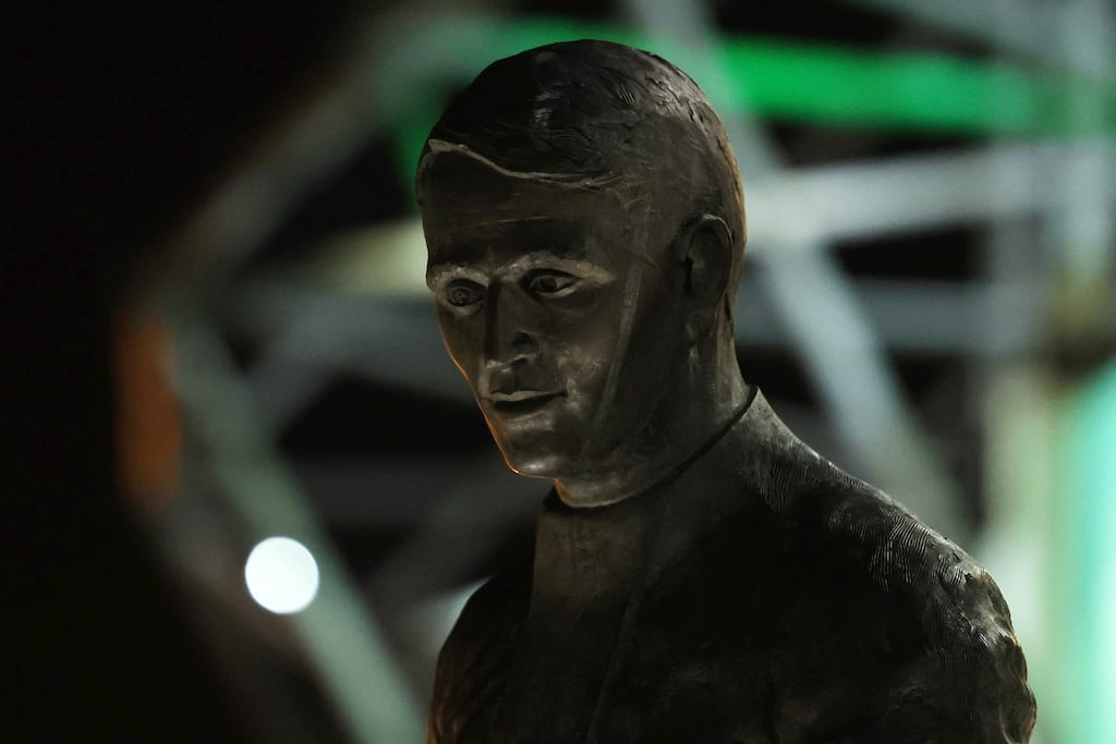 View of the statue of Brother Walfrid, founder of Celtic. When they looked at this 15-year-old, could they have imagined that statues and memorials would be erected in his honour one day? Photograph: Ian MacNicol/Getty Images