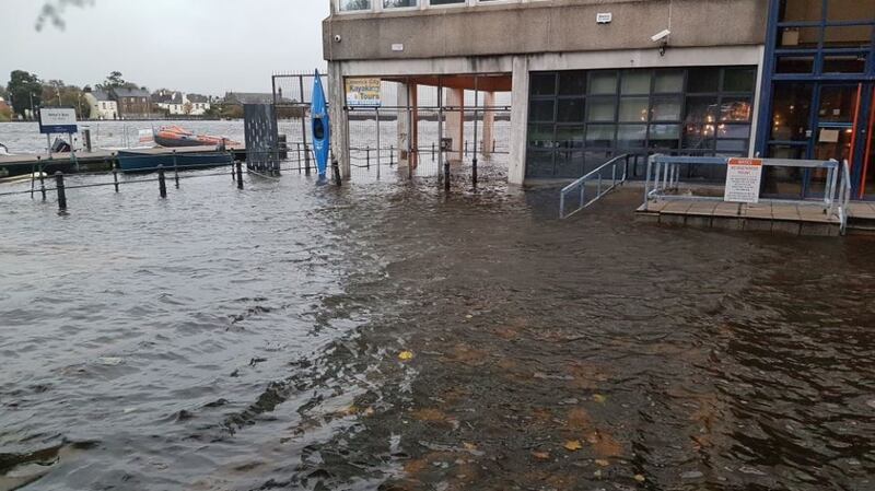Flooding in front of Sarsfield House in Limerick. Photograph: @LimerickCouncil