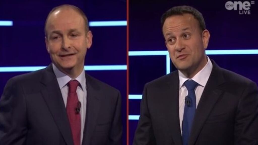 Fianna Fáil leader Micheál Martin and Taoiseach Leo Varadkar: the pair were in contact on Saturday night