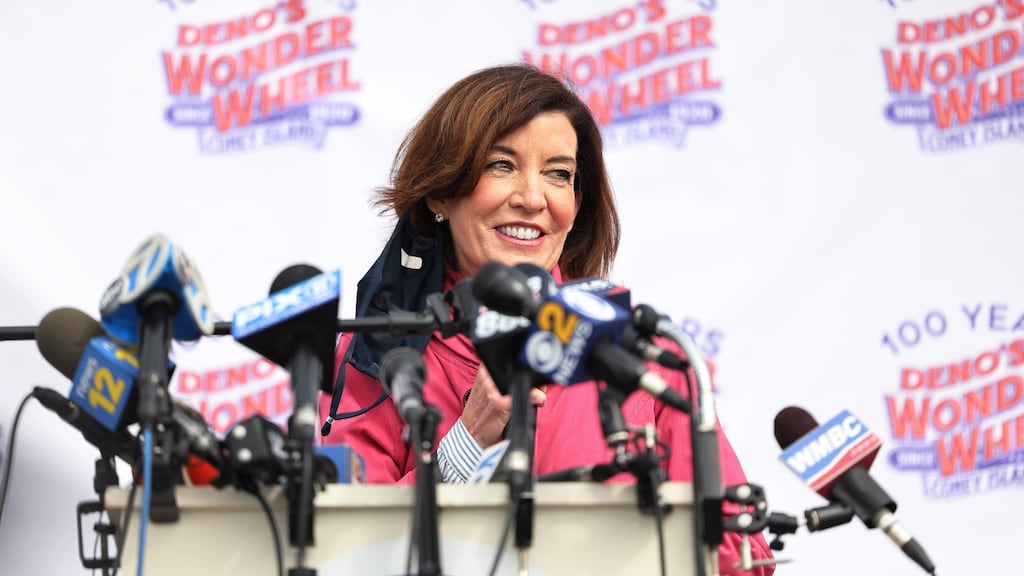 Lieutenant governor for New York Kathy Hochul: Would be the most Irish-American New York politician to hold the position since Hugh Carey four decades ago. Photograph: Michael M Santiago/Getty Images