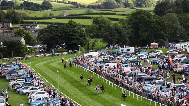 Cartmel Racecourse in Cumbria, scene of Gay Future’s famous gambling stroke on the August Bank Holiday in 1974. Photograph: Michael Steele/Getty Images