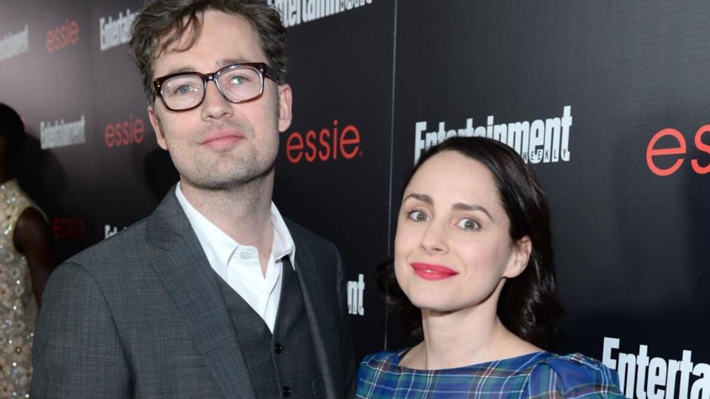 Karl Geary with his wife, actor Laura Fraser in Los Angeles in 2014. Photograph: Dimitrios Kambouris/Getty Images