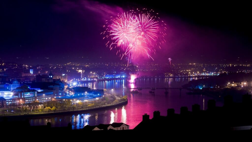 Derry will close its popular festival by lighting up the night sky with an eye-catching fireworks show. File photograph: Tourism Ireland