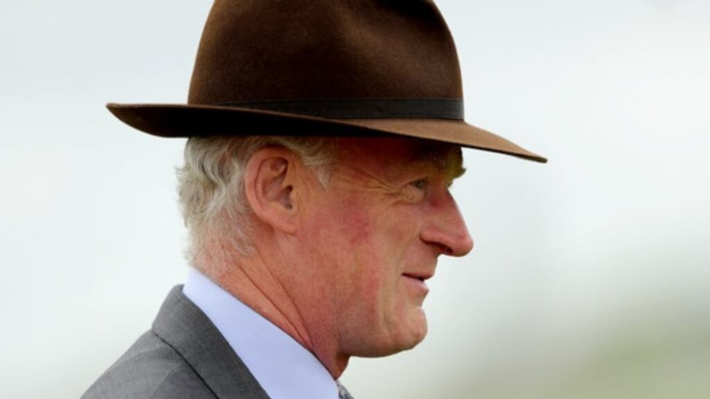 Willie Mullins saw Next Destination make an impressive hurdlin debut at Naas. Photograph: James Crombie/Inpho