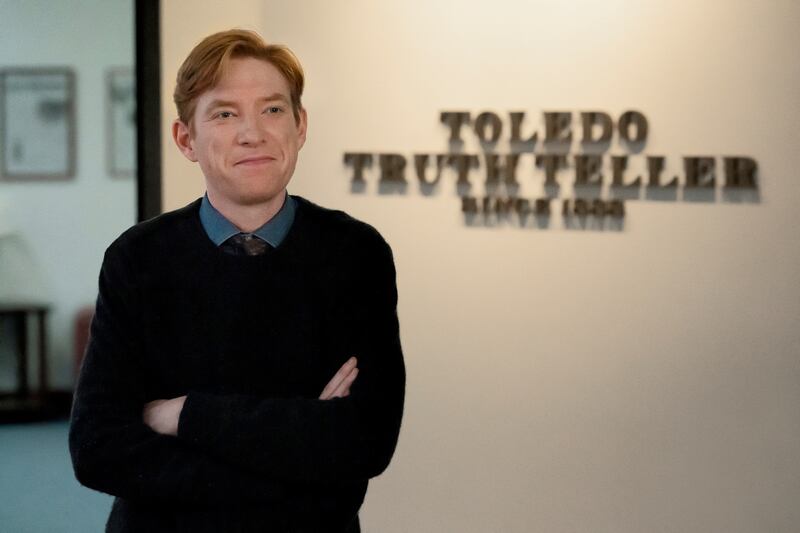 Domhnall Gleeson stars in new sitcom The Paper about a newsroom in the US. Photograph: Aaron Epstein/ Peacock