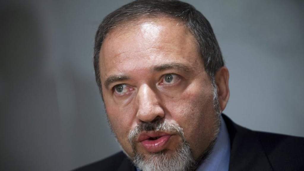 Israeli foreign minister Avigdor Lieberman: “The Swedish government should understand that Middle East relations are more complex than a piece of self-assembled Ikea furniture.” Photograph: Maya Hitij/Reuters