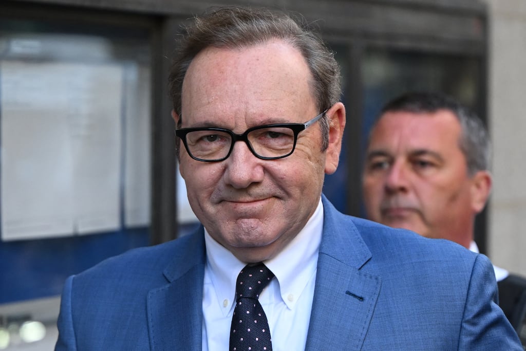Actor Kevin Spacey arrives at the Old Bailey in London on July 14th, 2022. Photograph: Justin Tallis/AFP via Getty Images