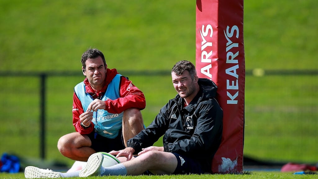 Peter O’Mahony captains Munster on Sunday with Johann van Graan forced into five changes up front. Photograph: Tommy Dickson/Inpho