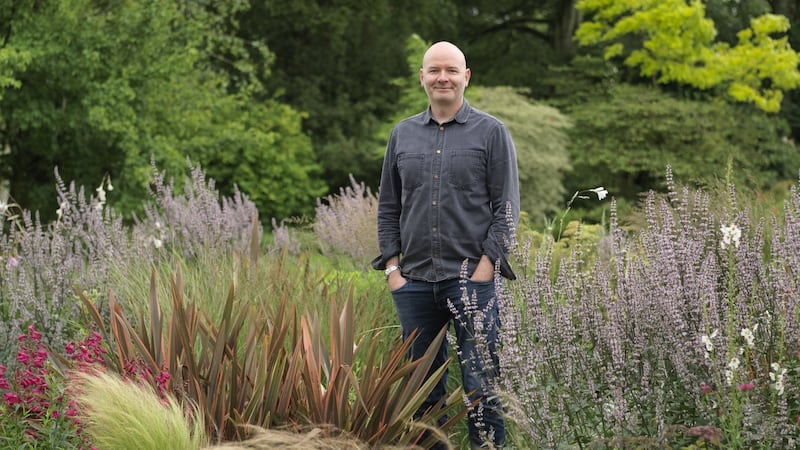 Des Doyle  in the gravel gardens of Lavistown House. Photograph:  Richard Johnston