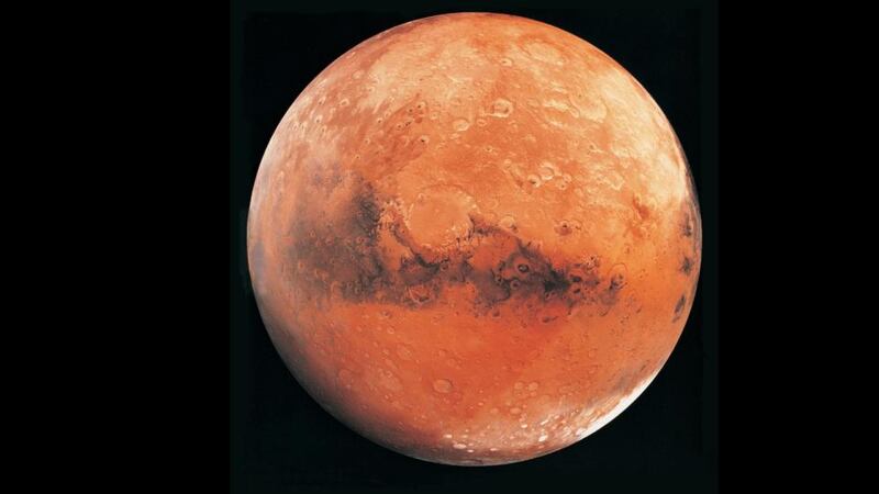 A European Space Agency visualisation of Mars, created from spacecraft imagery. Dr John Hallworth from Queen’s University is assisting Nasa on a project to determine whether bacteria from Earth could contaminate the red planet. Image: European Space Agency ESA