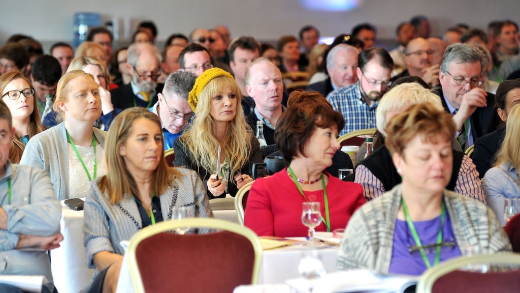 Delegates at the ASTI annual convention in Cork. Photograph: Daragh Mc Sweeney/Provision