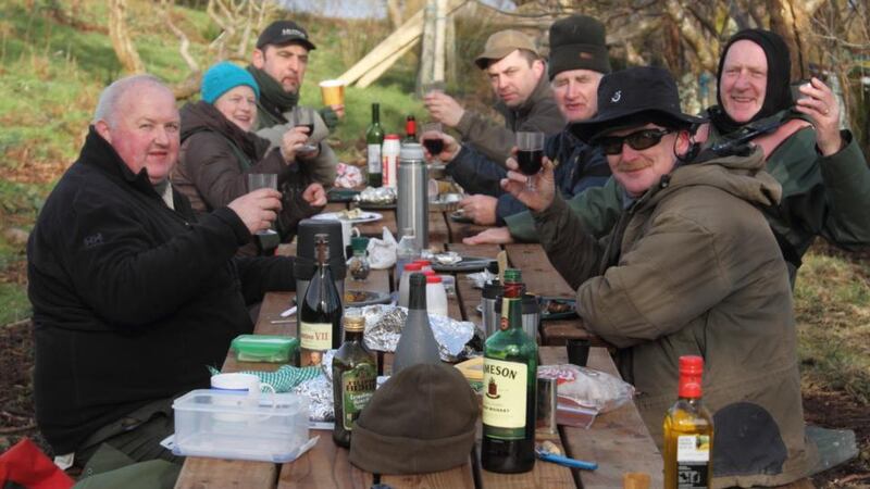 Barbecue time on Tom ‘Doc’ Sullivan’s island on Lough Corrib on opening day of the season