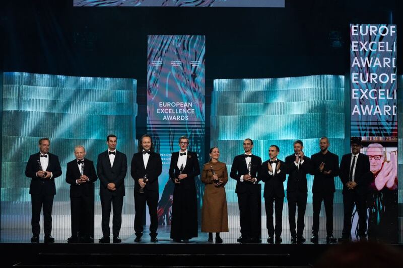 Kate McCullough (6th from L) at the European Film Awards ceremony in Reykjavik, Iceland. Photograph: Sophia Groves/Getty Images