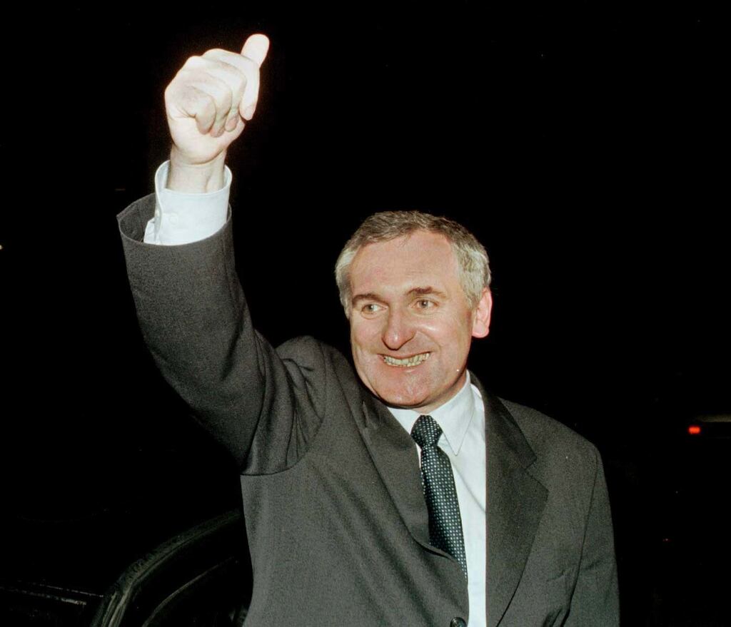The then Fianna Fáil leader Bertie Ahern on the cusp of becoming Taoiseach in June 1997.