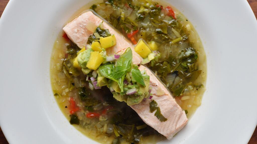 Poached Thai Salmon and Mangos SaladPhotograph: Alan Betson / The Irish Times