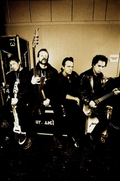 Metallica, backstage at the  NEC Arena in  Birmingham, England in 1996. Photograph: Niels van Iperen/Getty