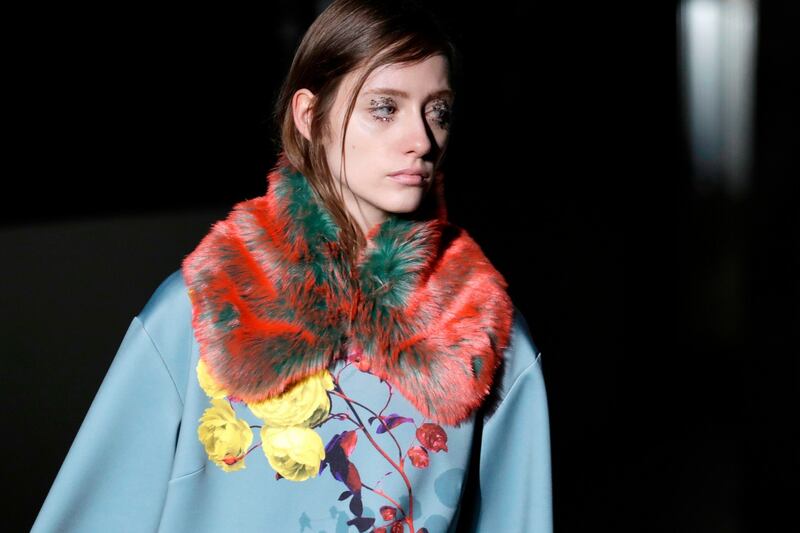 A Dries Van Noten creation is modelled during the Women’s Fall-Winter 2019/2020 Ready-to-Wear collection fashion show in Paris on February 27th. Photograph: Thomas Samson/AFP/Getty
