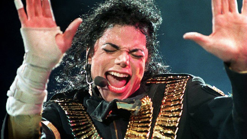 Michael Jackson performs in Singapore, during his 1993 Dangerous tour. Photograph: STR/AFP/Getty Images