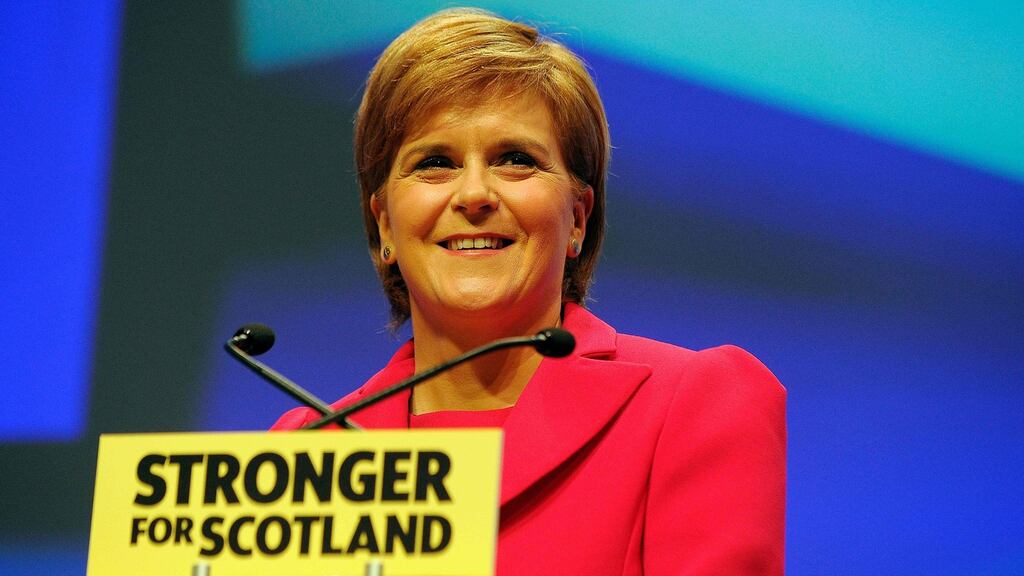 Nicola Sturgeon: ‘I will take steps to make sure Scotland will have a choice at the end of this process.’ Photograph: Andy Buchanan/AFP/Getty Images