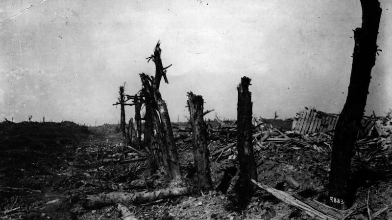 Arras sector of the battlefield in Bapaume after the first Battle of the Somme in July 1916. photograph: hulton archive/getty images Arras sector of the battlefield in Bapaume after the first Battle of the Somme in July 1916. Photograph: Hulton Archive/Getty Images
