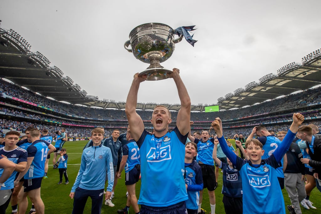 Dublin’s Paul Mannion celebrates with the Sam Maguire after last year's GAA All-Ireland Senior Football Championship final against Kerry, at Croke Park, Dublin. Photograph: Morgan Treacy/Inpho