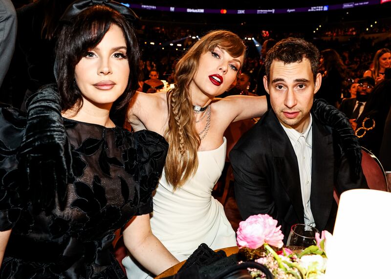 Lana Del Rey, Taylor Swift and Jack Antonoff at the 66th Grammy Awards last month in Los Angeles, California. Photograph: Johnny Nunez/Getty