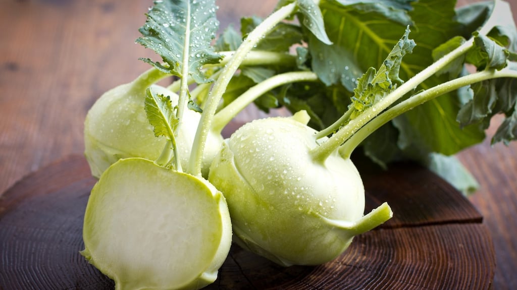 Fresh kohlrabi: in Germany they eat them like apples. Photograph: iStock
