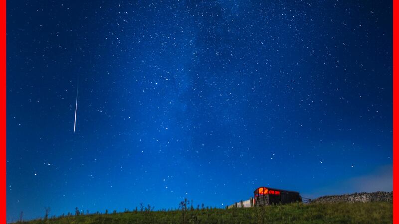 A meteor during the Perseid meteor shower seen from near Hawes in the Yorkshire Dales National Park. Photograph: Danny Lawson/PA Wire