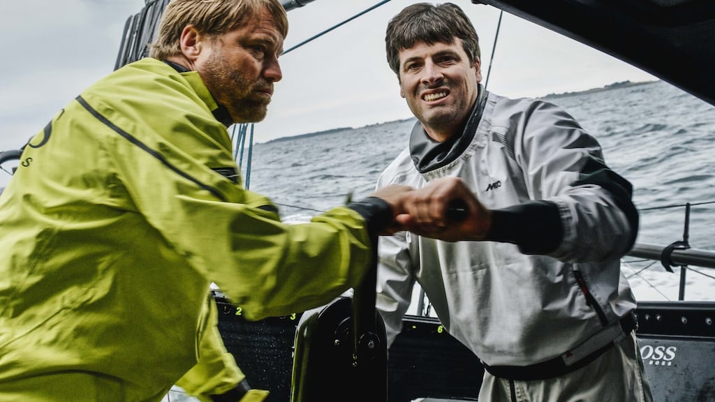 British Sailor Alex Thomson (left) and Royal Cork’s Nicholas O’Leary, who has announced a Vendee Globe campaign for 2020, will race together in next month’s 605-nautical mile Fastnet Race.