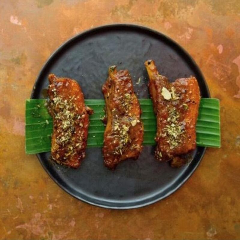 Sunil Ghai’s pork spare ribs with mango pickle